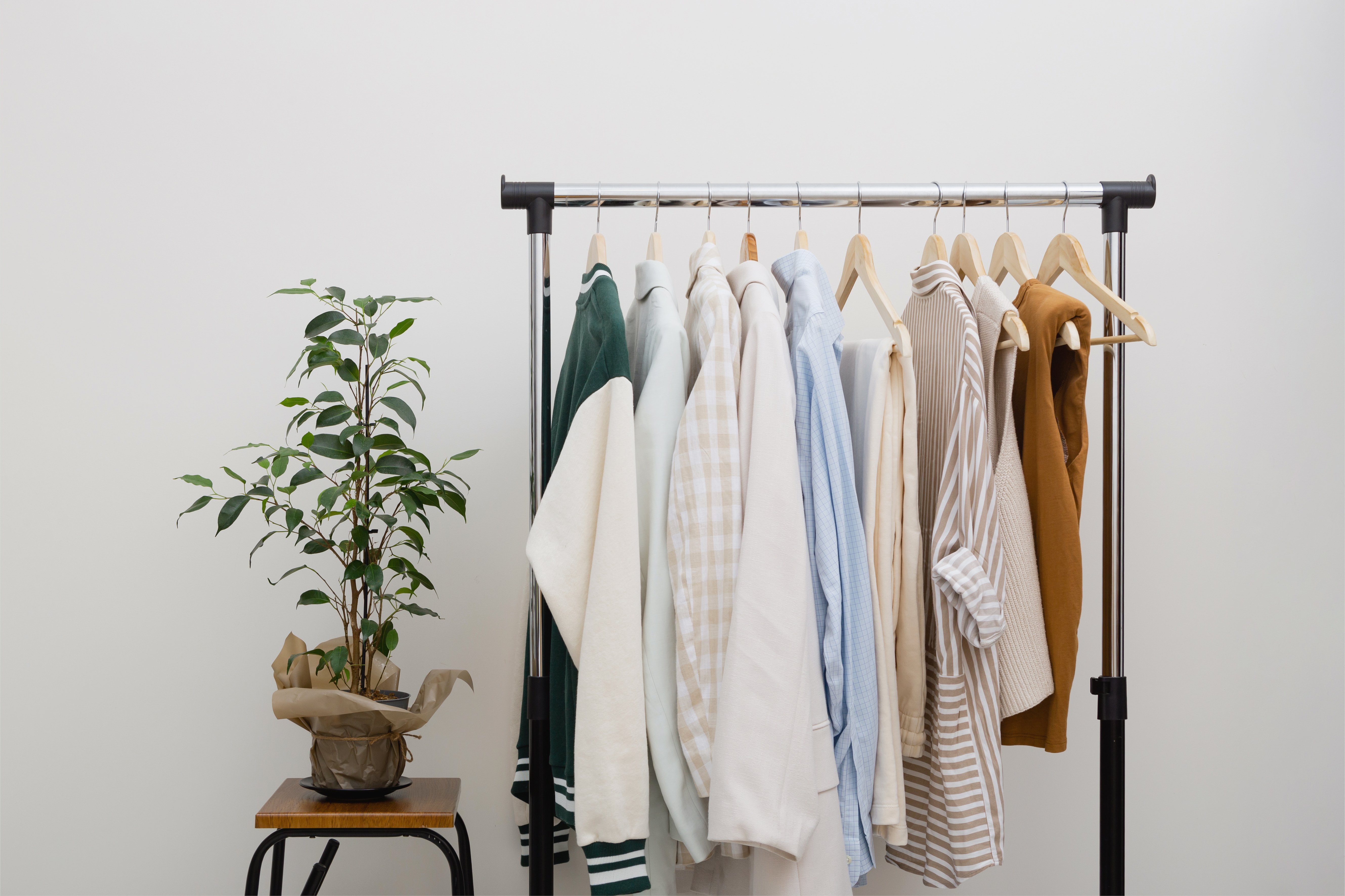 Clothes rack - Capsule eco friendly wardrobe.